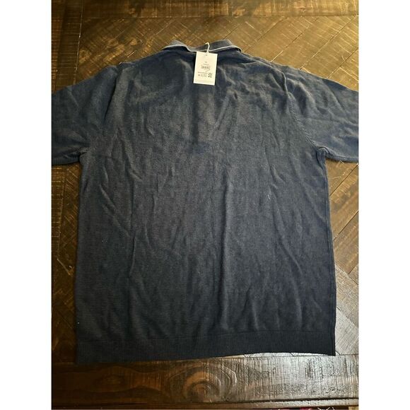 Free Assembly Mens Navy Blue Sweater Polo Shirt Size XL New - Picture 4 of 4
